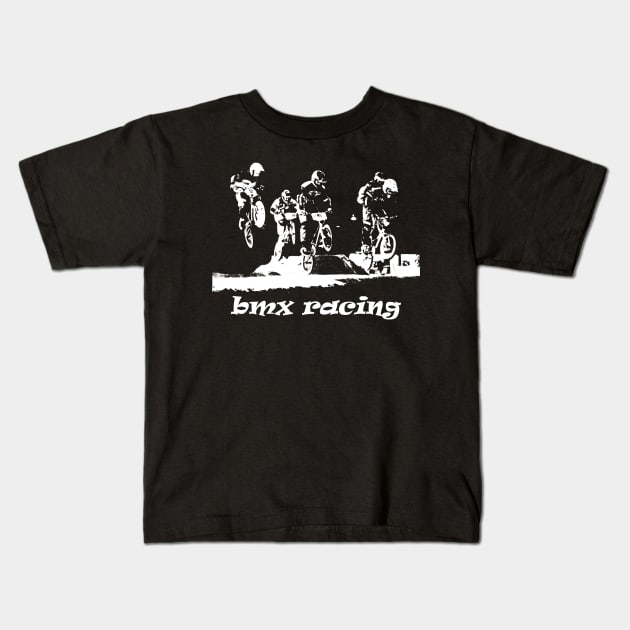 bmx Kids T-Shirt by rickylabellevie